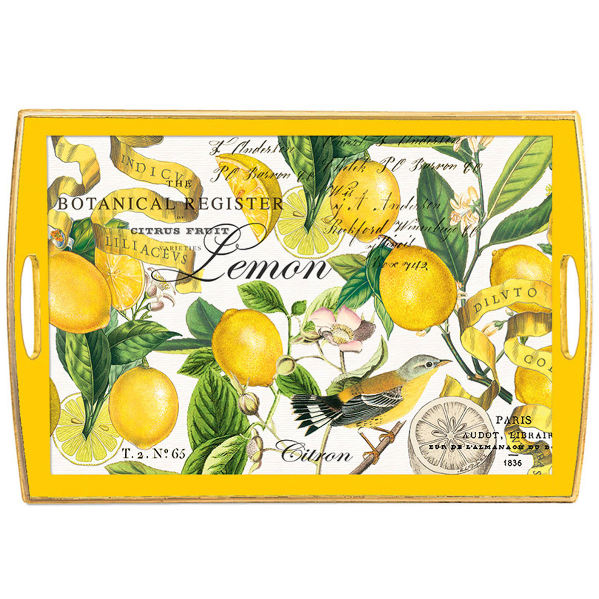 Bandeja De Madeira Lemon Basil Michel Design Works G