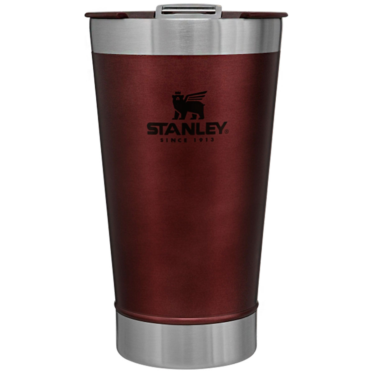 Copo Térmico Para Cerveja Stanley Pint Inox Com Abridor Hammertone Crimson 473 Ml