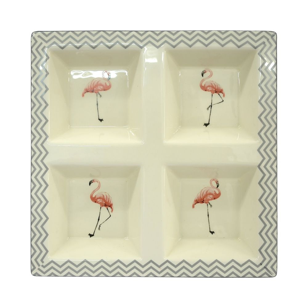 Petisqueira de Cerâmica Flamingo