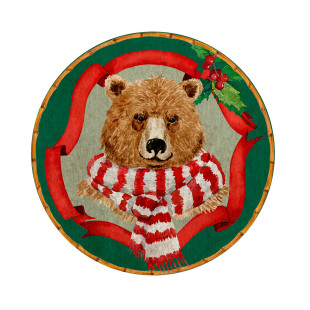 Jogo 4 Pratos De Sobremesa Christmas Bears Maison Blanche