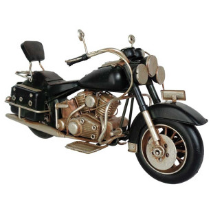 Miniatura Motocicleta Harley Davidson Metal Vintage Retro Preta
