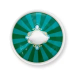 Açucareiro Medallion Verde Esmeralda Love Birds pip Studio