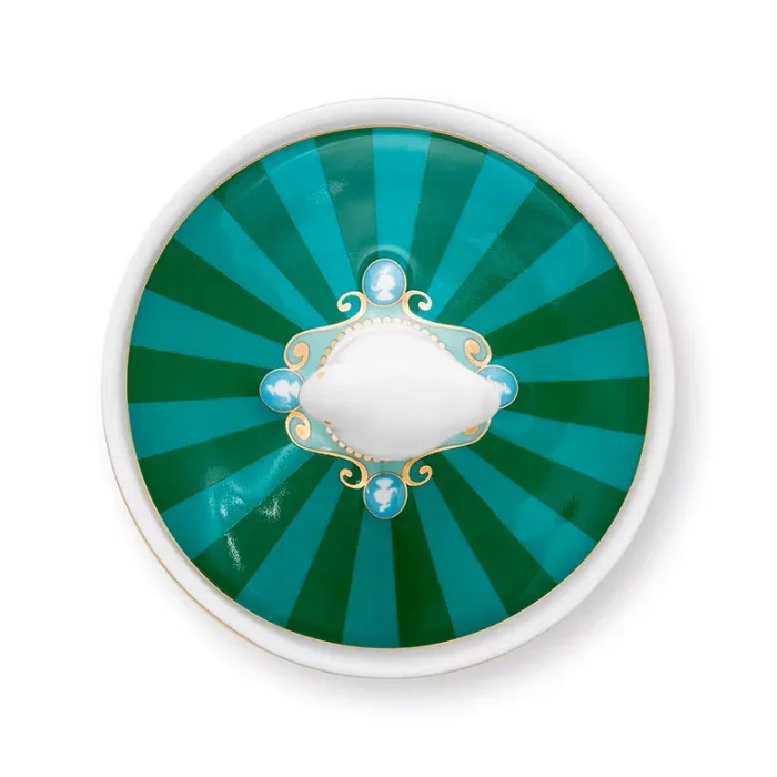Açucareiro Medallion Verde Esmeralda Love Birds pip Studio
