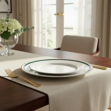 Aparelho de Jantar Porcelana Très Classique Gold Rim 42Pçs