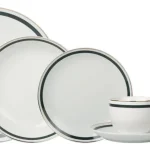 Aparelho de Jantar Porcelana Très Classique Gold Rim 42Pçs