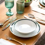 Aparelho de Jantar Porcelana Très Classique Gold Rim 42Pçs