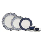 Aparelho de Jantar Royal New Bone China Azul 42Pçs