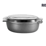 Assadeira Oval Granito Com Tampa Antiaderente Risoli´