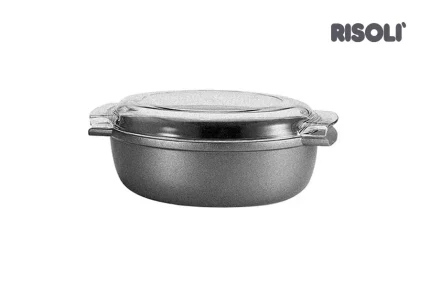 Assadeira Oval Granito Com Tampa Antiaderente Risoli´