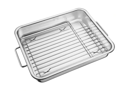 Assadeira Tramontina Service em Aço Inox com Grelha 39 cm 6,4 L