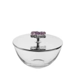 Baleiro Inox Com Pedra Ametista Riva Coleção Brazilian Stones