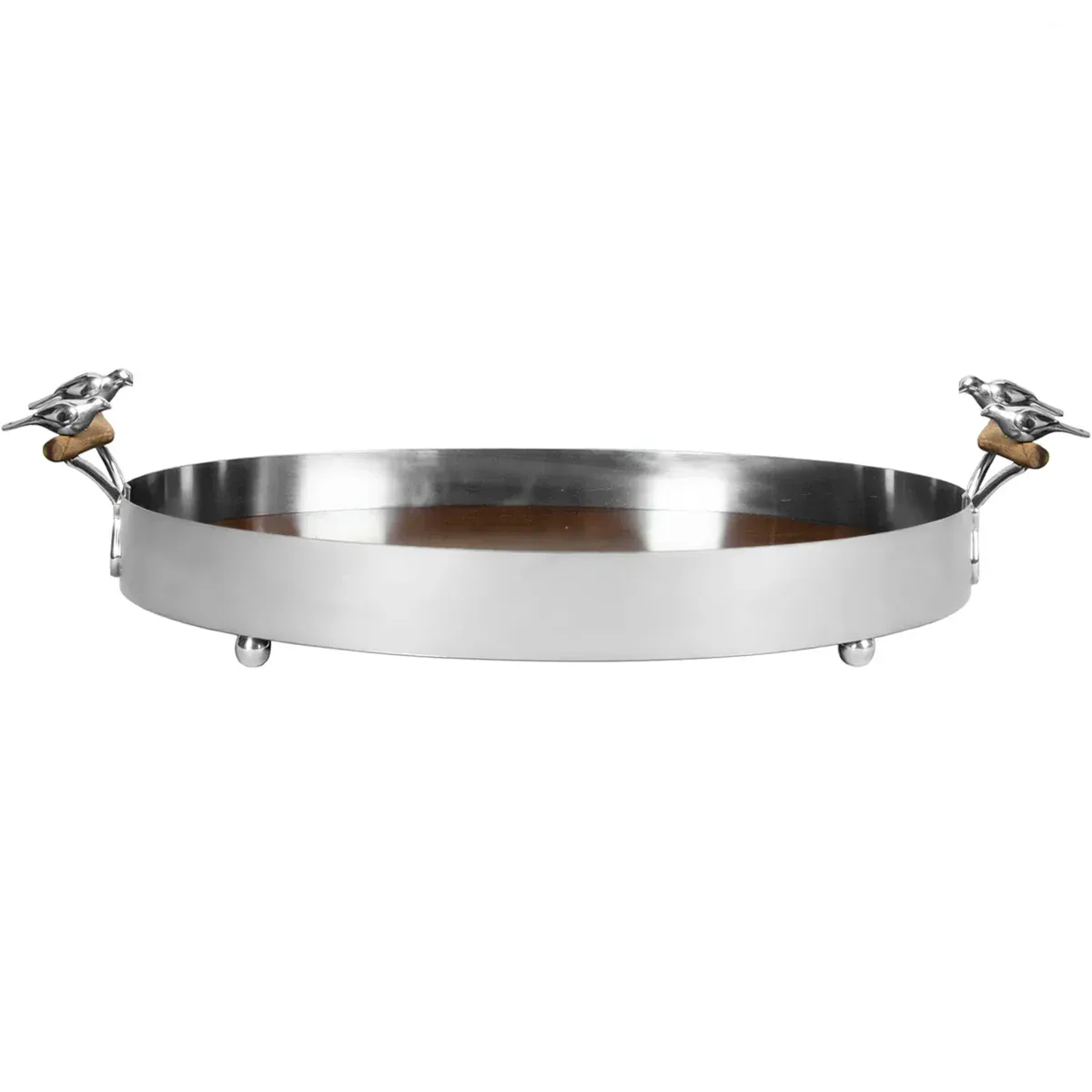 Bandeja Redonda Maior Estanho 55 Cm Tangará By Somers Bandeja Redonda Maior Estanho 55 Cm Tangará By Somers