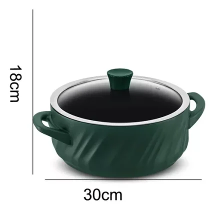 Caçarola Baixa Indução Twister Cerâmica 24cm Verde Matte Ceraflame
