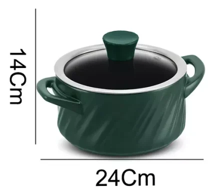 Caçarola Cerâmica Indução Twist 16cm Verde Matte Ceraflame