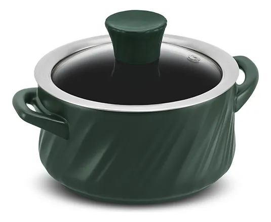 Caçarola Cerâmica Indução Twist Verde Matte 14cm Ceraflame Caçarola Cerâmica Indução Twist Verde Matte 14cm Ceraflame