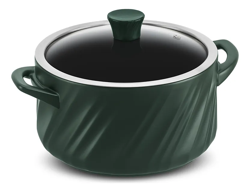 Caçarola Cerâmica Indução Twister 22cm Verde Matte Ceraflame Caçarola Cerâmica Indução Twister 22cm Verde Matte Ceraflame