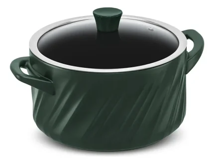 Caçarola Cerâmica Indução Twister 24cm Verde Matte Ceraflame