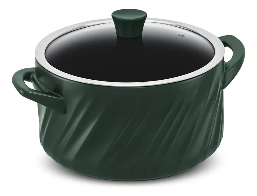 Caçarola Cerâmica Indução Twister 24cm Verde Matte Ceraflame Caçarola Cerâmica Indução Twister 24cm Verde Matte Ceraflame