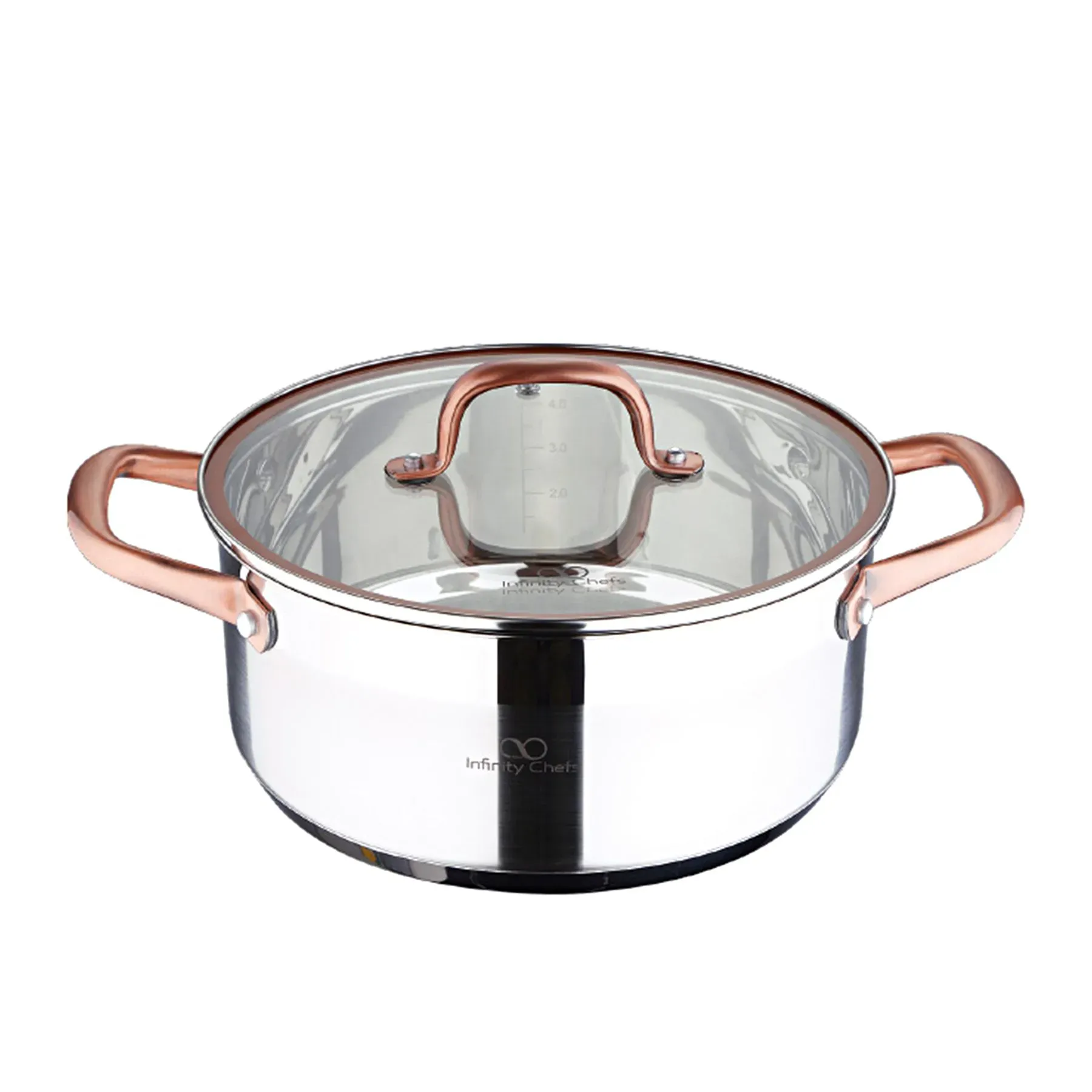 Caçarola de Aço com Cobre 4,5L Linha Infinity Chefs Begner Caçarola de Aço com Cobre 4,5L Linha Infinity Chefs Begner