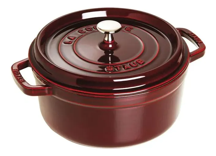 Caçarola Redonda Ferro Fundido 28 Cm Vermelha Granada Staub Caçarola Redonda Ferro Fundido 28 Cm Vermelha Granada Staub