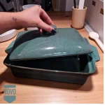 Caçarola Refrataria com Tampa Verde 28Cm LeOven