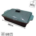 Caçarola Refrataria com Tampa Verde 28Cm LeOven