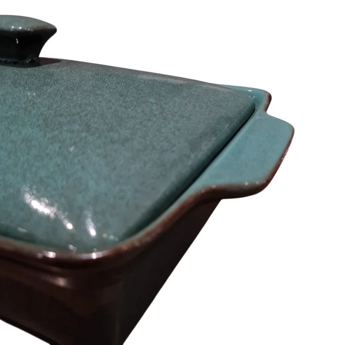 Caçarola Refrataria com Tampa Verde 28Cm LeOven