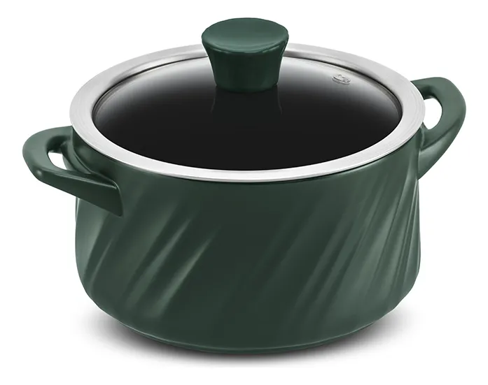 Caçarola Twister Indução Cerâmica 18cm Verde Matte Ceraflame Caçarola Twister Indução Cerâmica 18cm Verde Matte Ceraflame