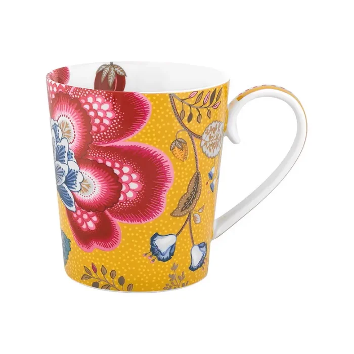 Caneca De Porcelana Amarelo "R"  Alphabet Mugs Pip Studio