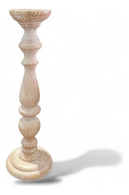 Castiçal Natalino Rústico De Resina Barroco 40cm