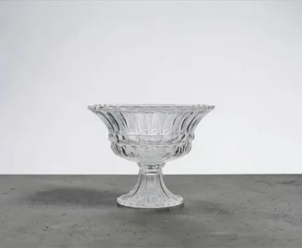 Centro De Mesa Cristal Com Pé Adely Queen 24 Cm Cristal