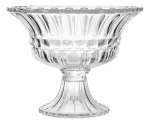 Centro De Mesa Cristal Com Pé Adely Queen 24 Cm Cristal