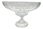 Centro De Mesa Cristal Com Pé Diamond Star Adely 21cm Transparente