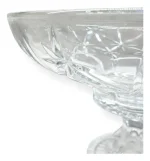 Centro De Mesa Cristal Com Pé Diamond Star Adely 21cm Transparente