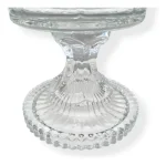 Centro De Mesa Cristal Com Pé Diamond Star Adely 21cm Transparente