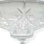 Centro De Mesa Cristal Com Pé Diamond Star Adely 21cm Transparente