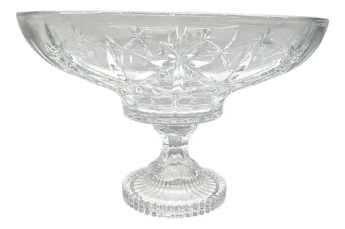 Centro De Mesa Cristal Com Pé Diamond Star Adely 21cm Transparente Centro De Mesa Cristal Com Pé Diamond Star Adely 21cm Transparente