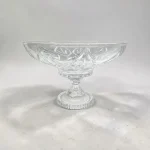 Centro De Mesa Cristal Com Pé Learf 21 Cm Adely Transparente