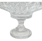 Centro De Mesa Cristal Com Pé Learf 21 Cm Adely Transparente