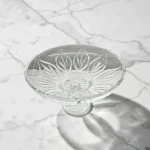 Centro De Mesa Cristal Com Pé Learf 21 Cm Adely Transparente