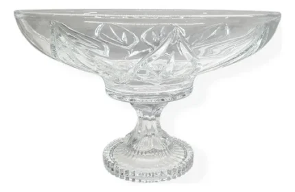 Centro De Mesa Cristal Com Pé Learf 21 Cm Adely Transparente