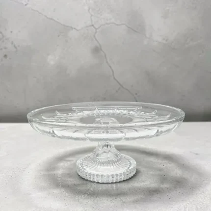 Centro De Mesa Cristal Com Pé Radial Adely 13 Cm Transparente