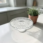Centro De Mesa Cristal Com Pé Radial Adely 13 Cm Transparente