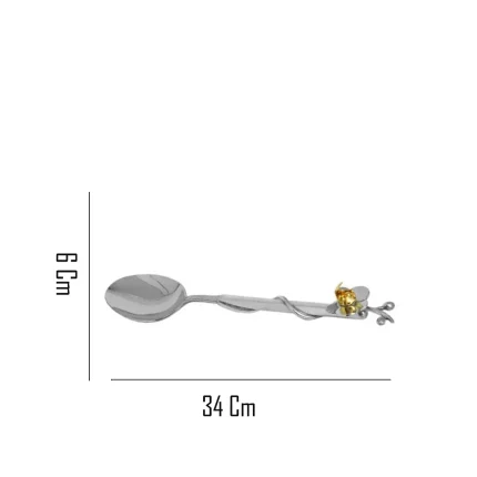 Colher De Arroz Orquídea Estanho Aço Design By Somers