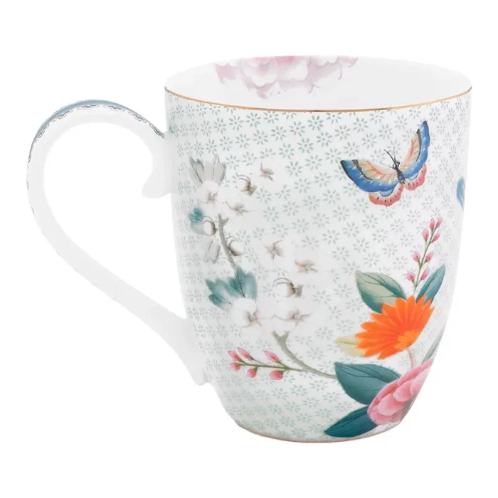 Conjunto 2 Caneca Extra Grande Porcelana Branco Blushing Birds Pip Studio