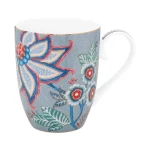Conjunto 2 Canecas Porcelana Extra Grande Azul - Flower Festival Pip Studio