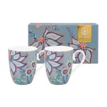 Conjunto 2 Canecas Porcelana Extra Grande Azul - Flower Festival Pip Studio
