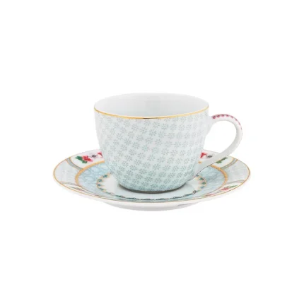 Conjunto 2 Xícara de Café Porcelana Branco Blushing Birds Pip Studio