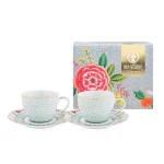 Conjunto 2 Xícara de Café Porcelana Branco Blushing Birds Pip Studio