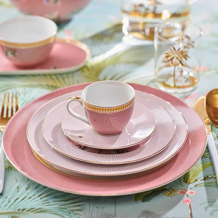 Conjunto 2 Xícara Porcelana de Café Rosa La Majorelle Pip Studio